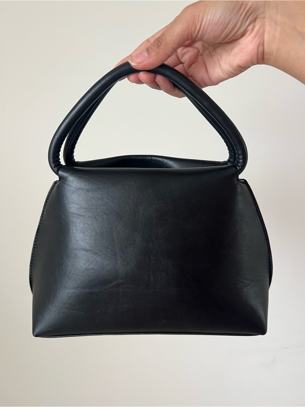 OAK + FORT Black Mini Top-Handle Bag
